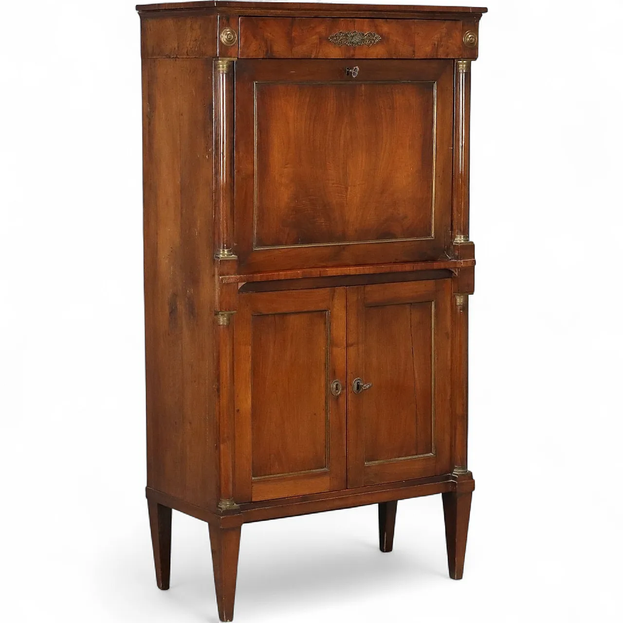 Empire secretaire in walnut, 19th century 11