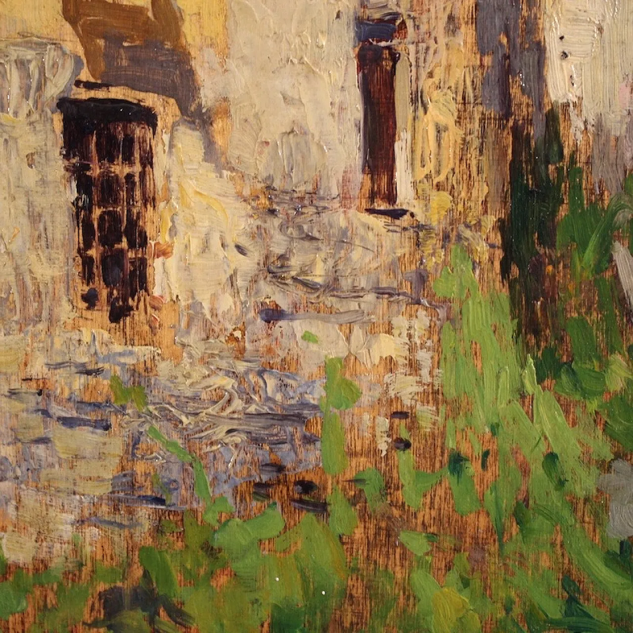 Landscape with houses, oil painting on canvas, 20th century 12