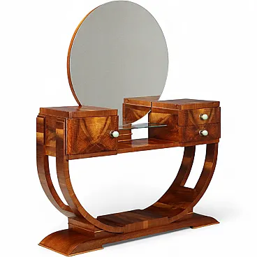 Art Deco toilet veneered in walnut pedule, 20th century