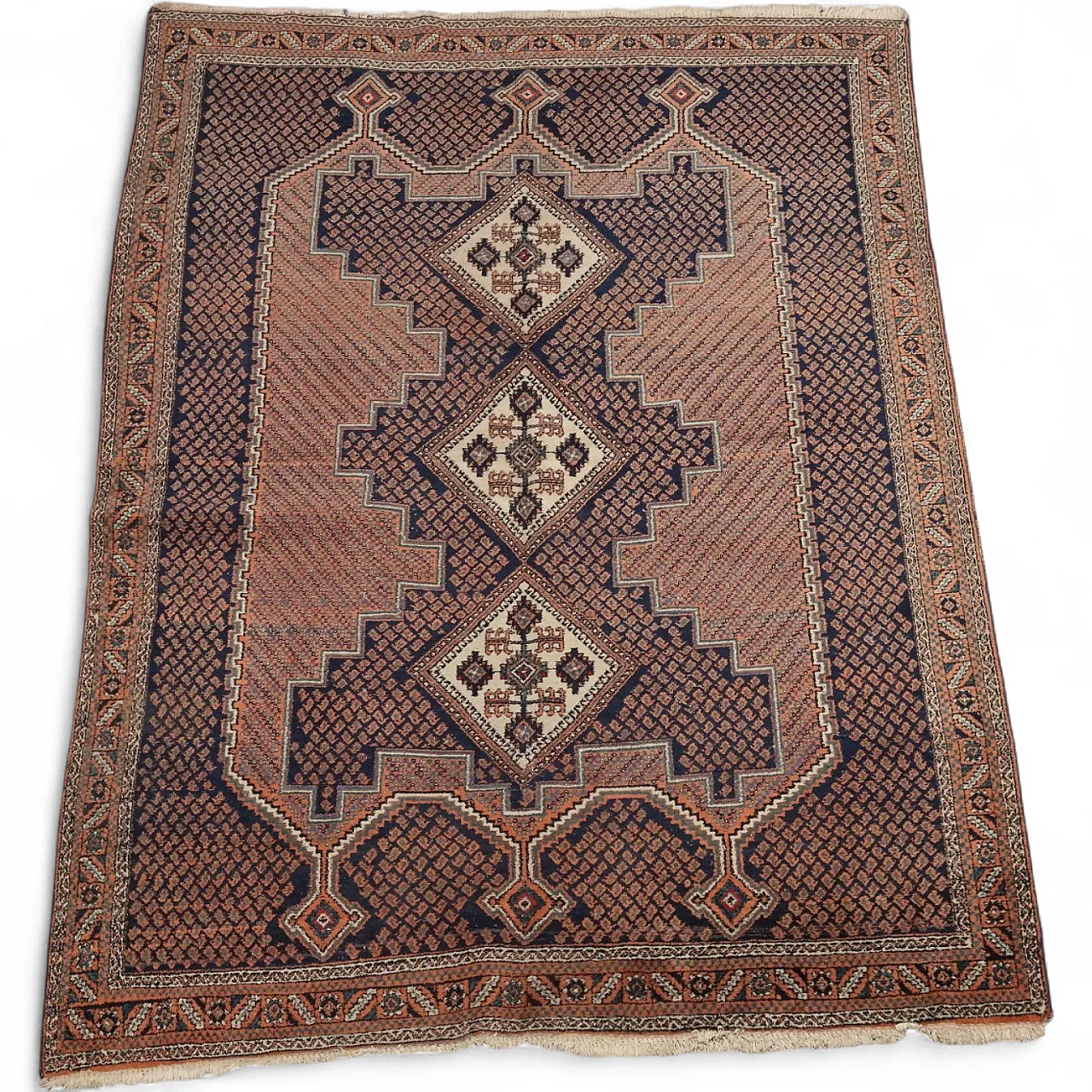 Afshar rug in cotton and wool, 20th century 9