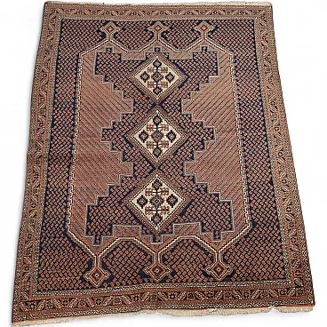Afshar rug in cotton and wool, 20th century