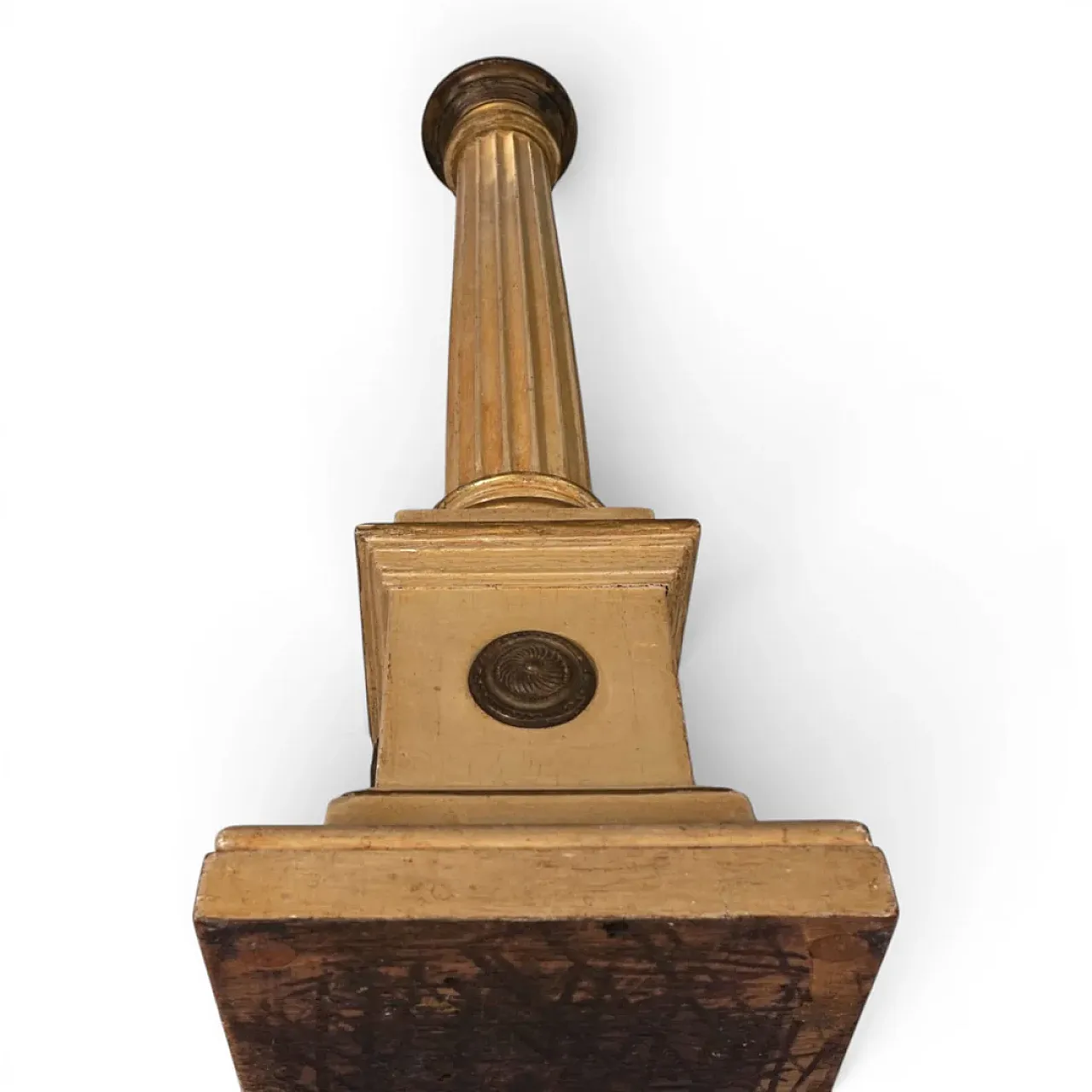 Candeliere scultoreo in legno per chiesa, '800 4