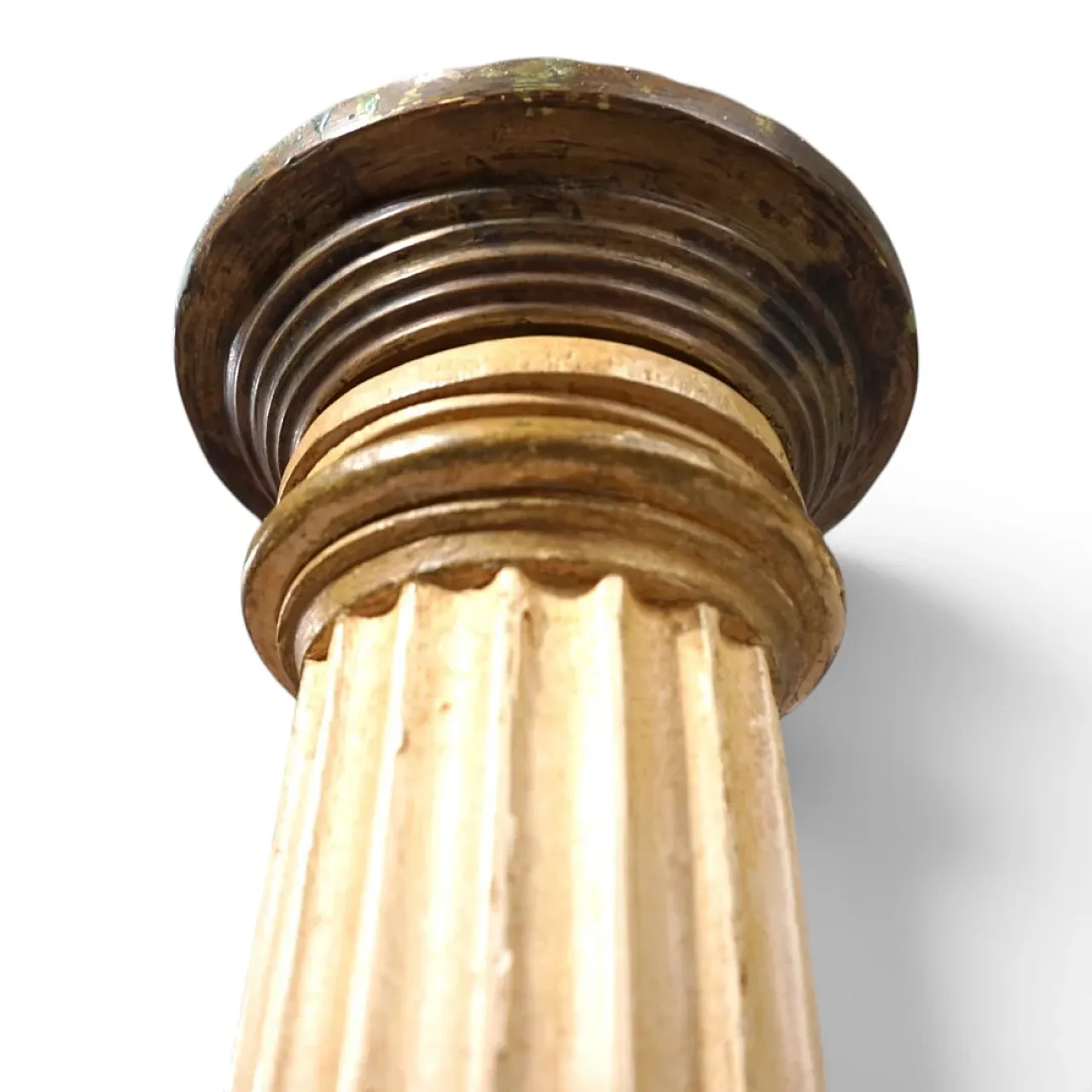 Candeliere scultoreo in legno per chiesa, '800 5