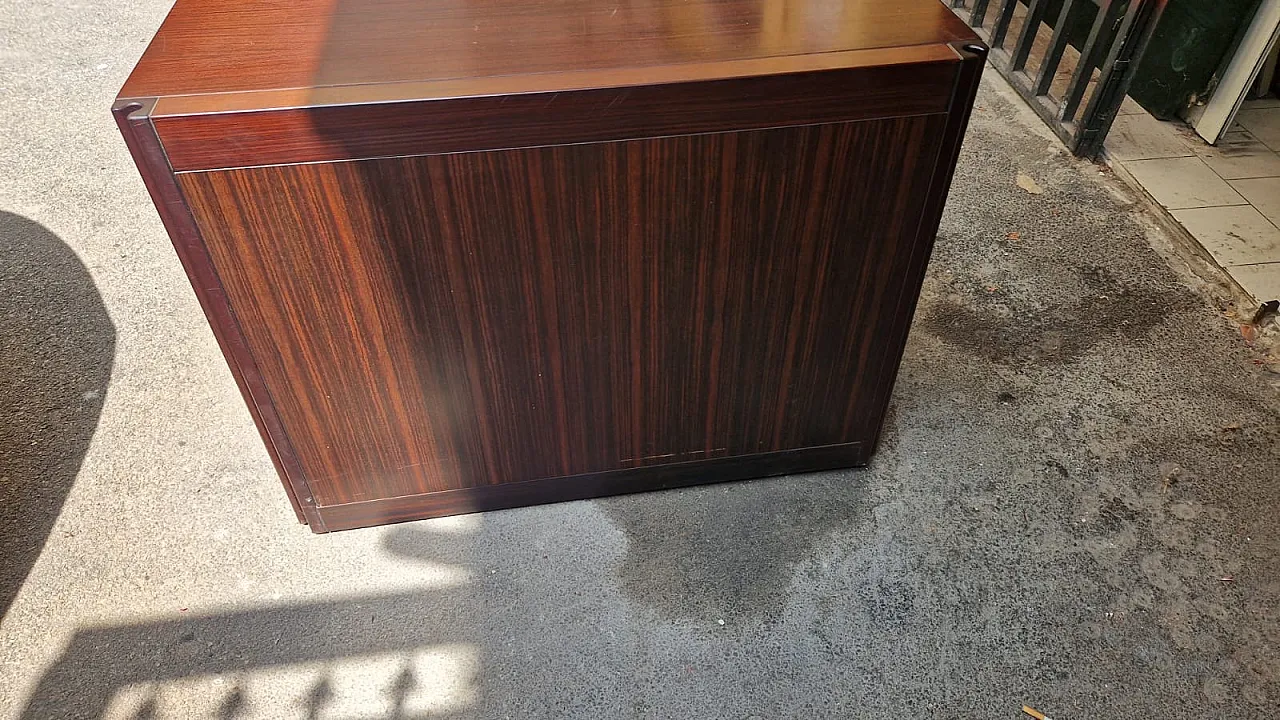 Cassettiera in legno con piano in marmo di Angelo Mangiarotti, anni '60 14