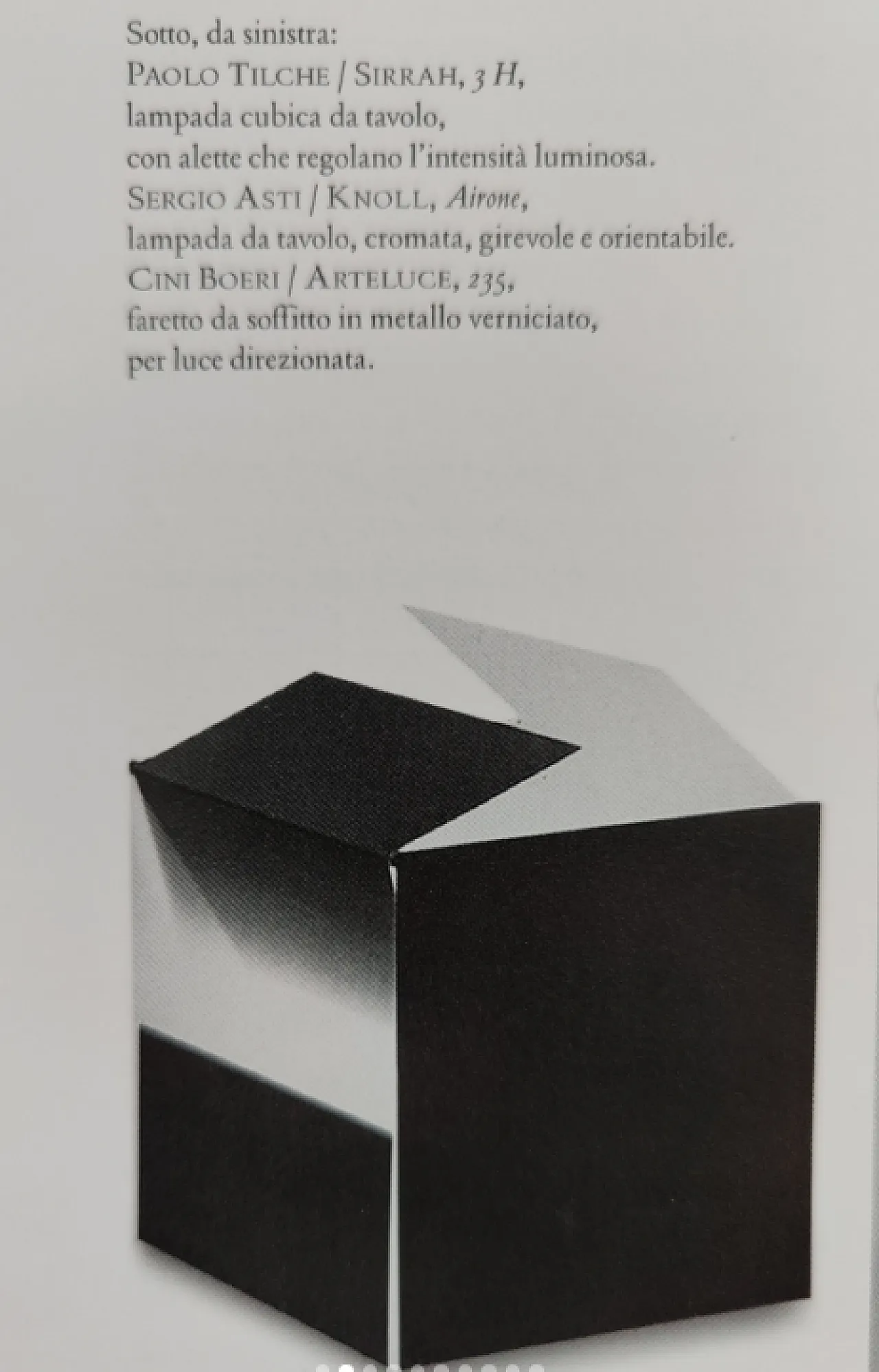 Paolo Tilche 3H superimposable cubic lamp, 1970s 2