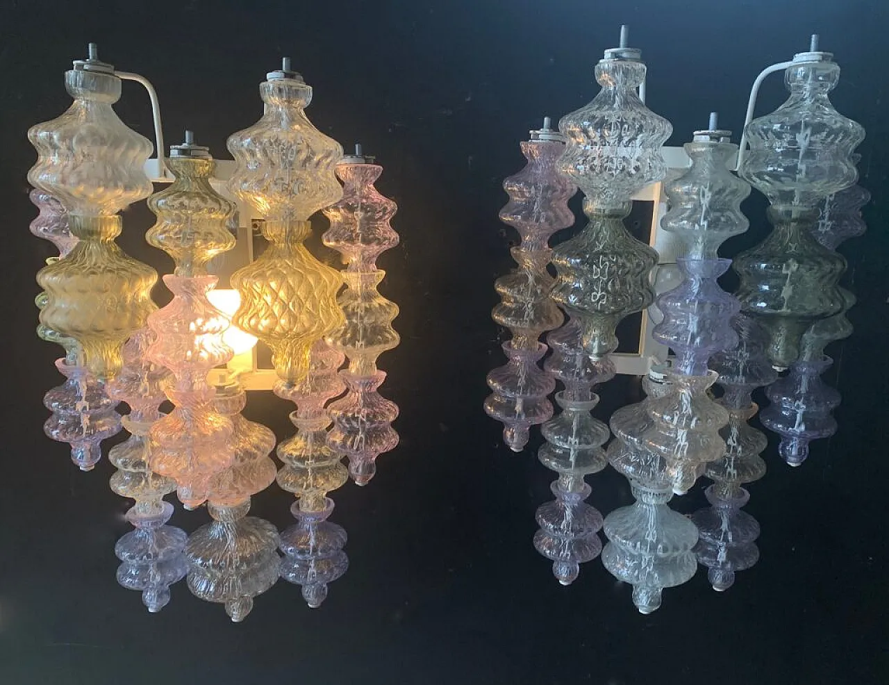Coppia di lampade da parete a moduli, anni '60 3