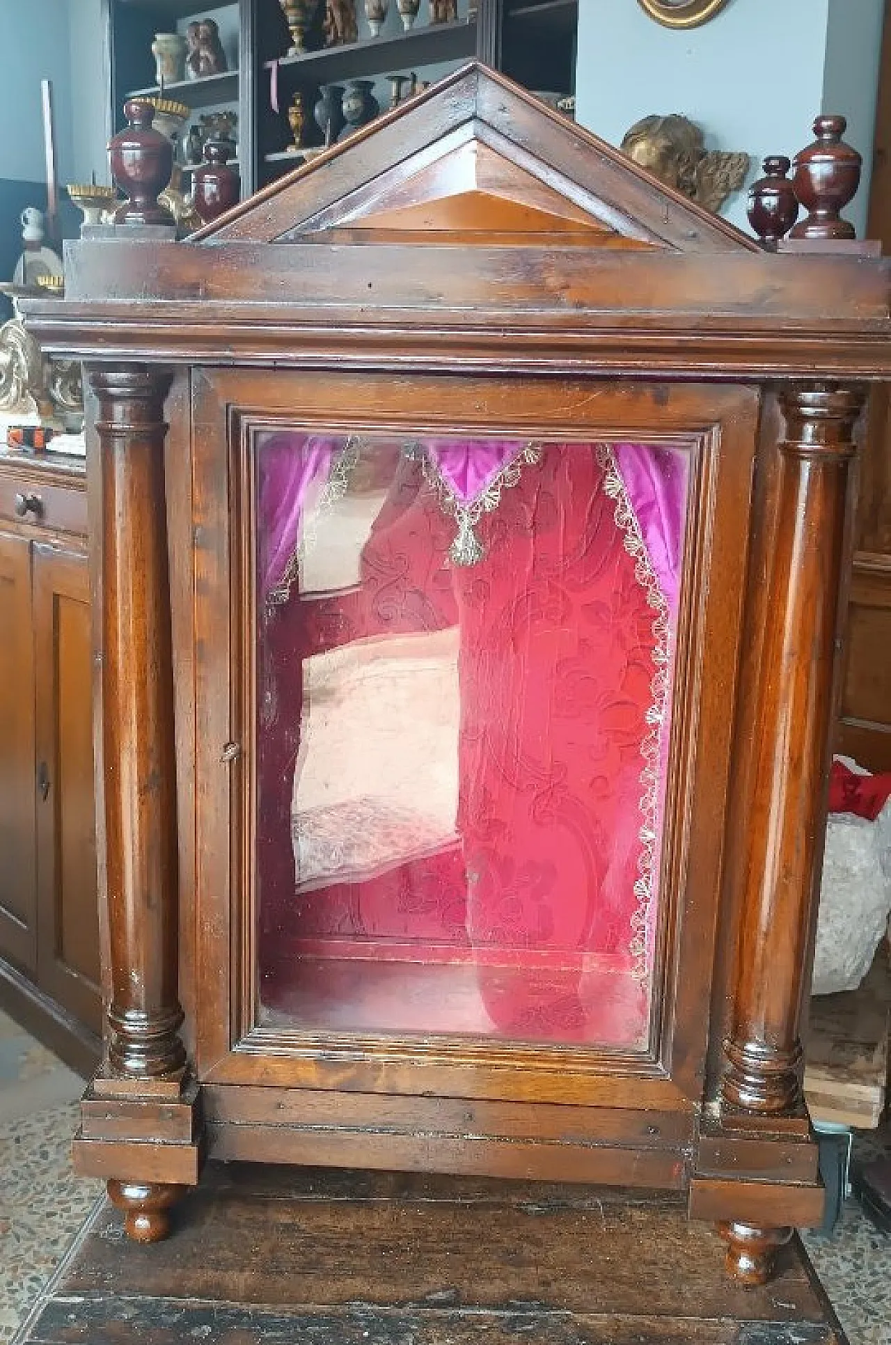 Walnut slide box, 19th century 2