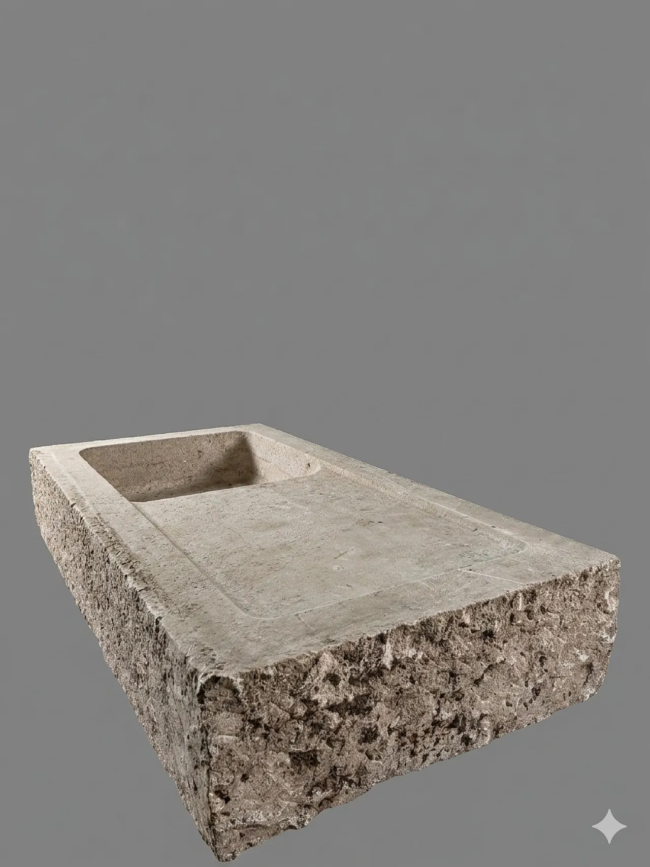 Bucket sink carved into stone from the late 19th century 5