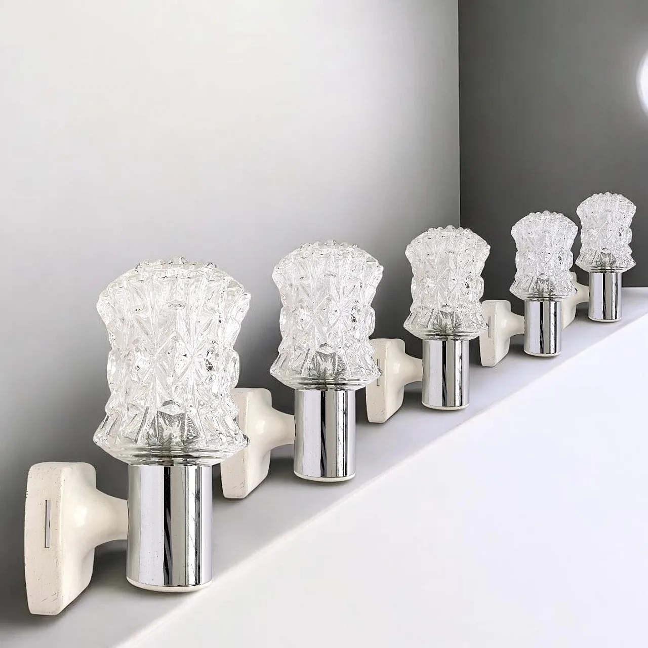 5 wall lights by Targetti Sankey, 1960s 2