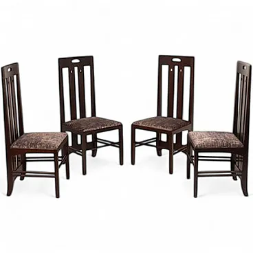 4 306 sedie basse Ingram di CR Mackintosh per Cassina, anni '80