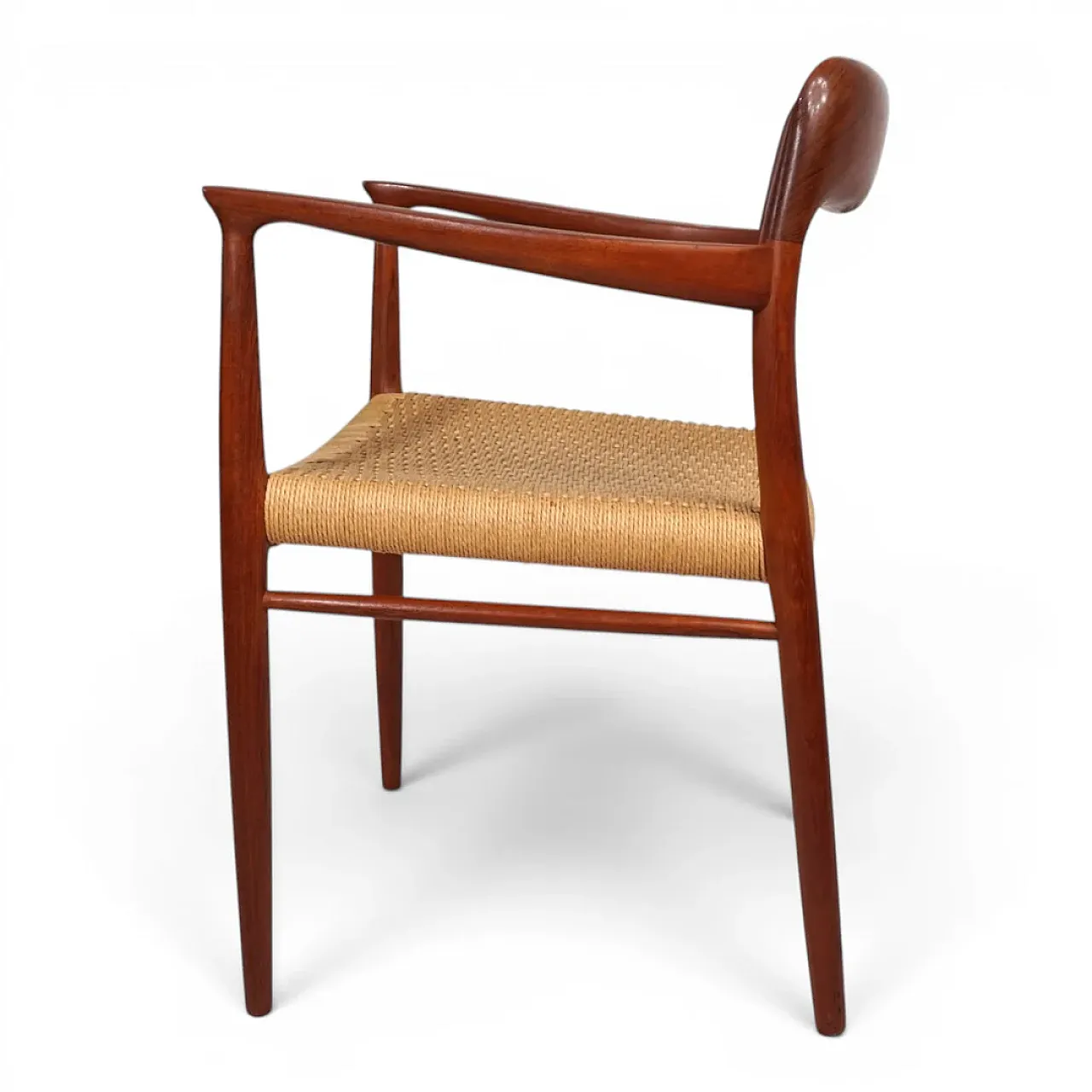 Sedia in teak Møller 56 di Niels Otto Møller per JL. Møllers, anni '50 1