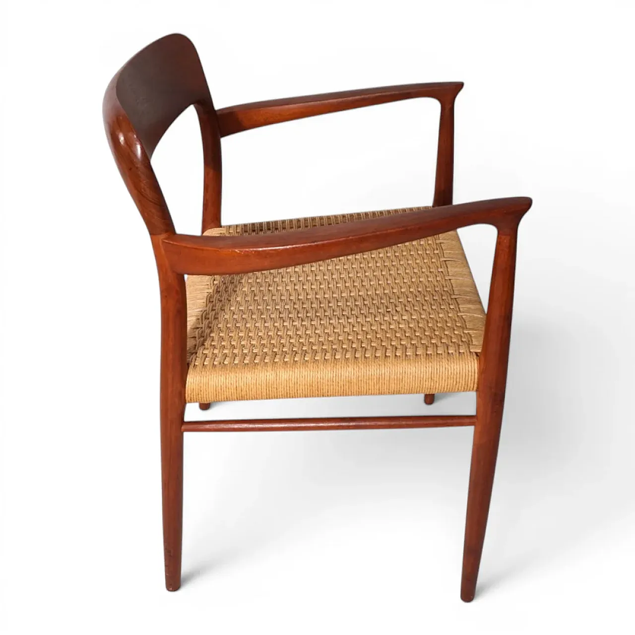 Sedia in teak Møller 56 di Niels Otto Møller per JL. Møllers, anni '50 5