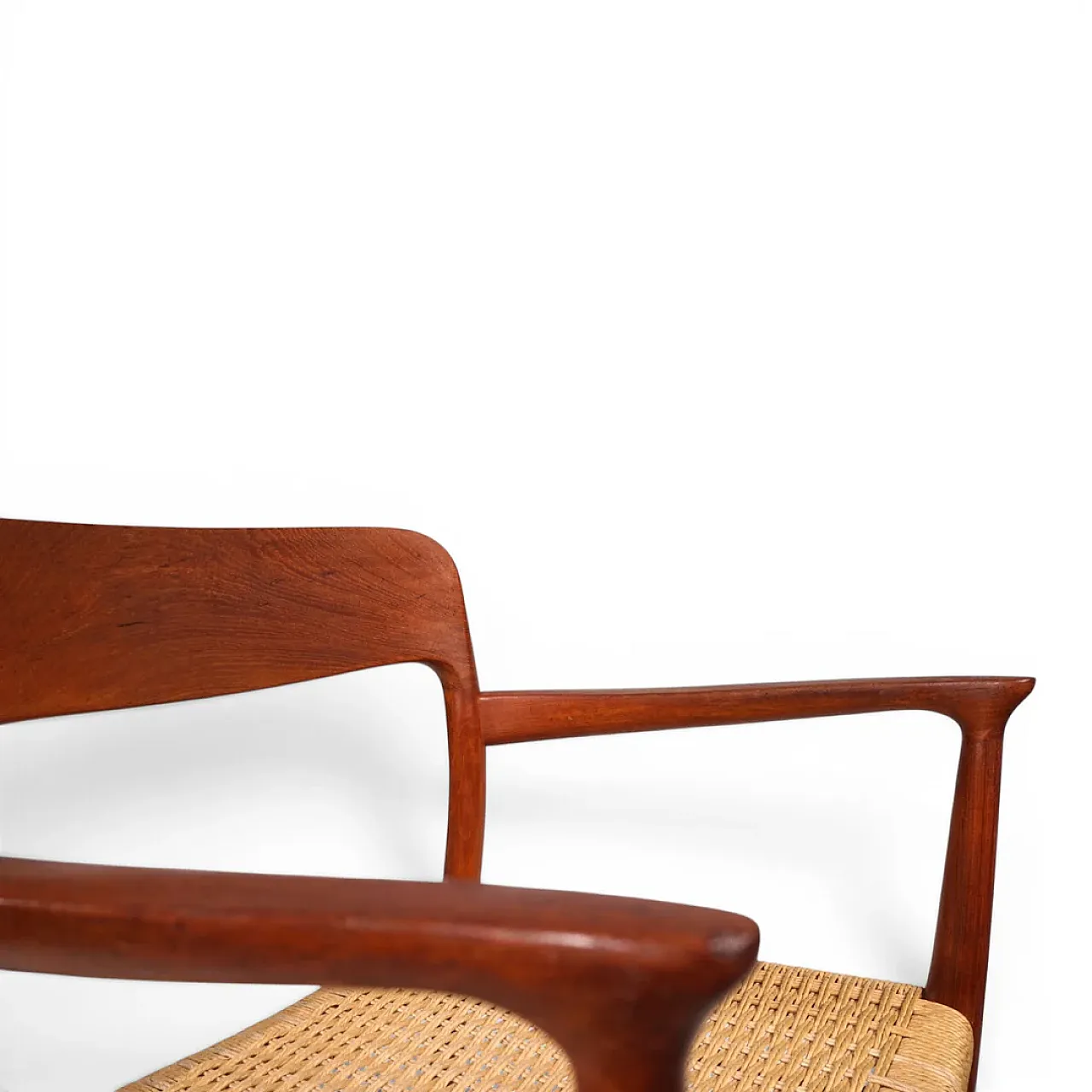 Sedia in teak Møller 56 di Niels Otto Møller per JL. Møllers, anni '50 7