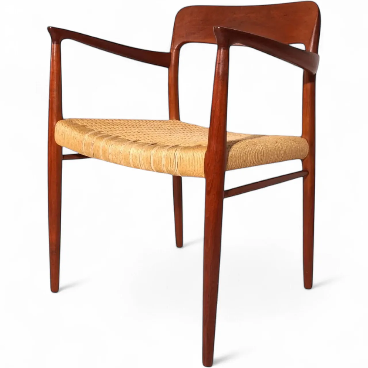 Sedia in teak Møller 56 di Niels Otto Møller per JL. Møllers, anni '50 10