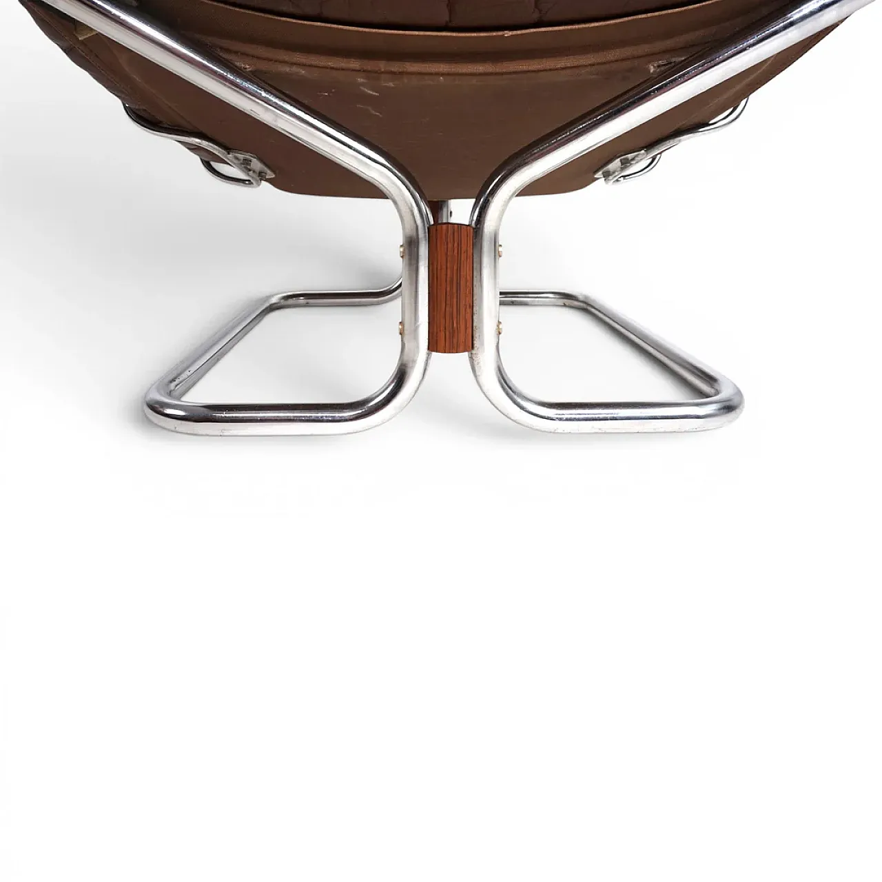 Poltrona in pelle Westnofa Wing di Harald Relling, anni '70 7