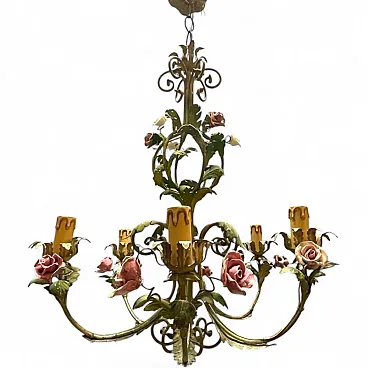 Florentine ceramic chandelier, 1960s