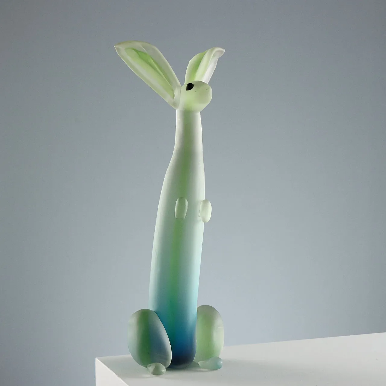 Murano glass rabbit in the Seguso Manufacture, 20th century 1