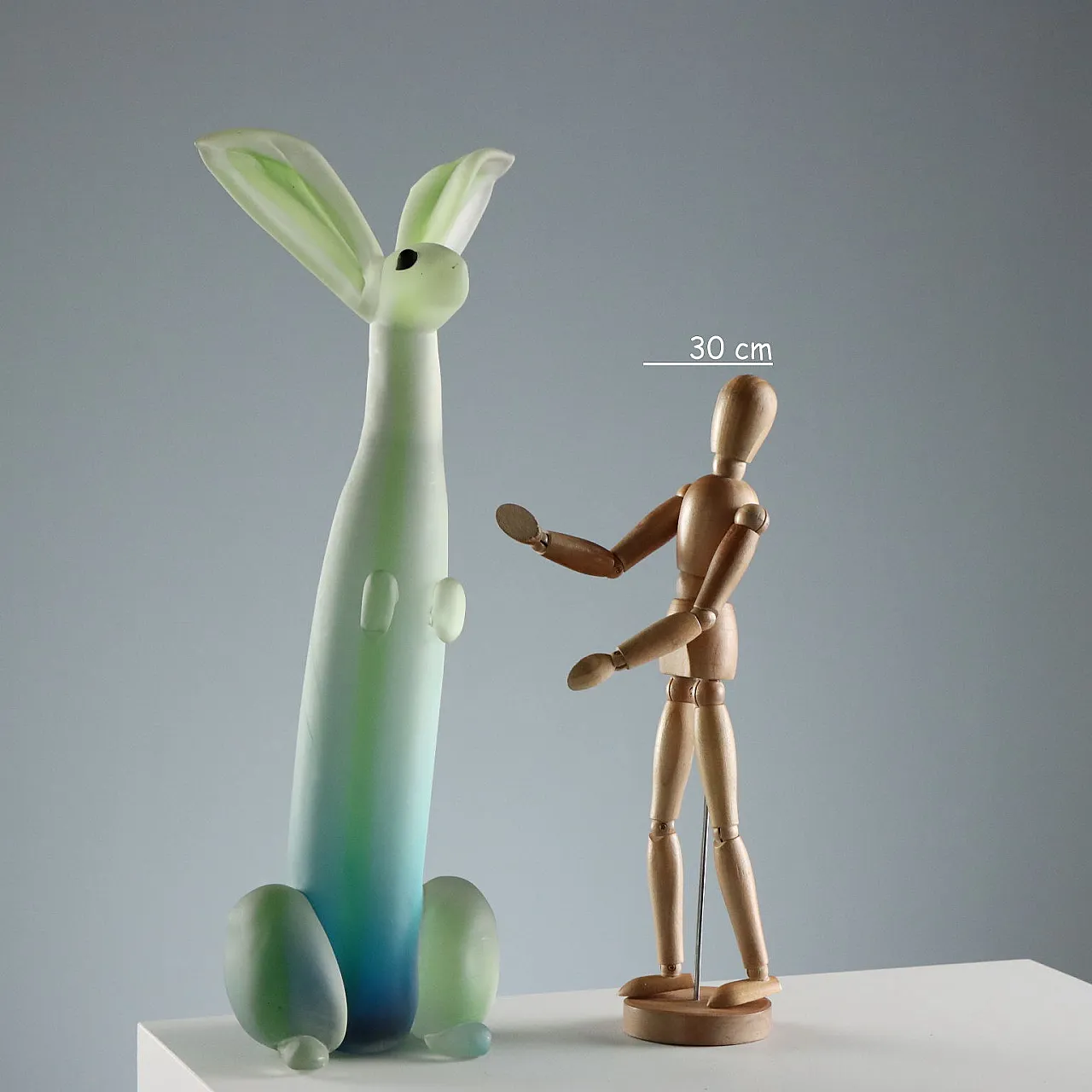Murano glass rabbit in the Seguso Manufacture, 20th century 2