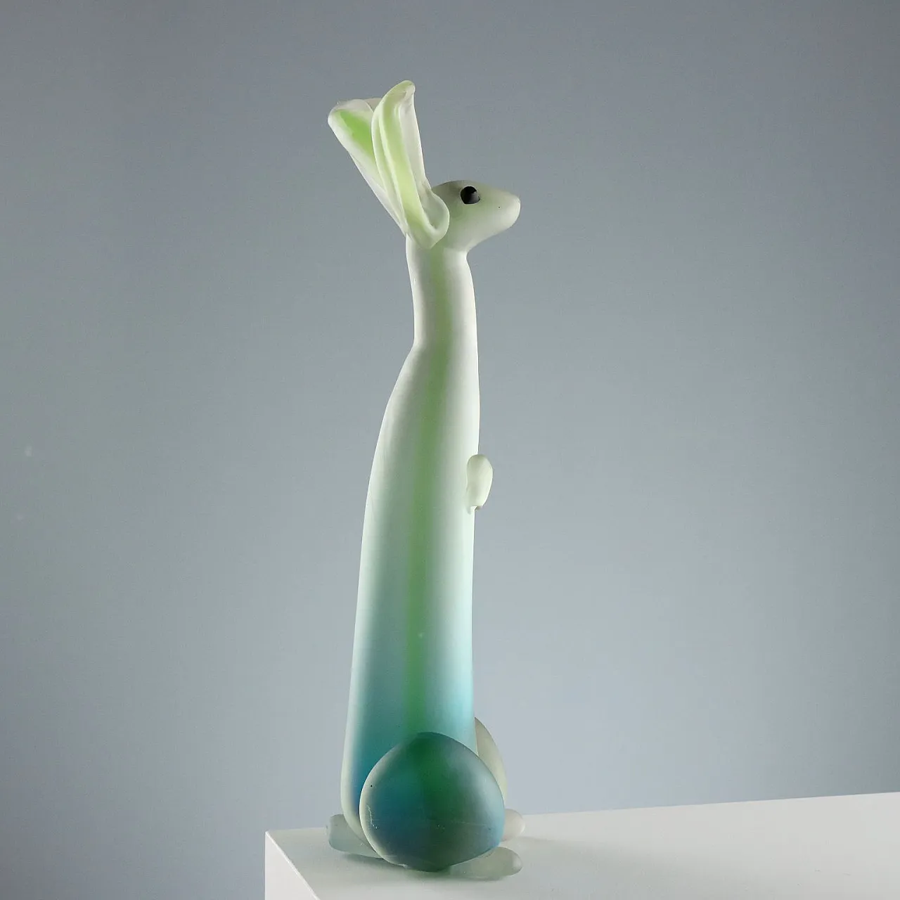 Murano glass rabbit in the Seguso Manufacture, 20th century 7