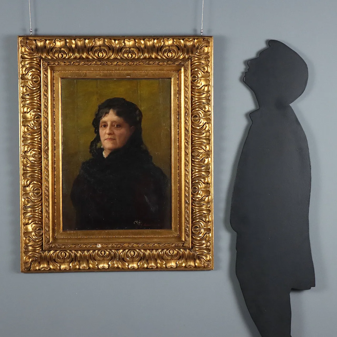 Painting by Vittorio Tessari, oil on canvas, 19th century 2