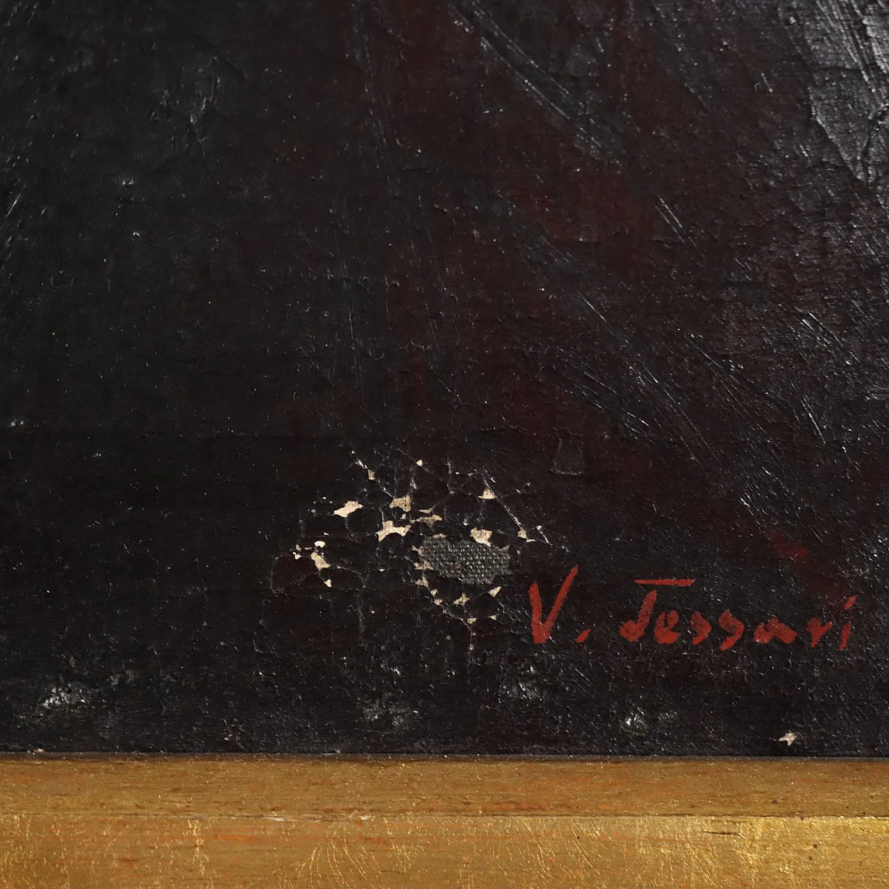Painting by Vittorio Tessari, oil on canvas, 19th century 6