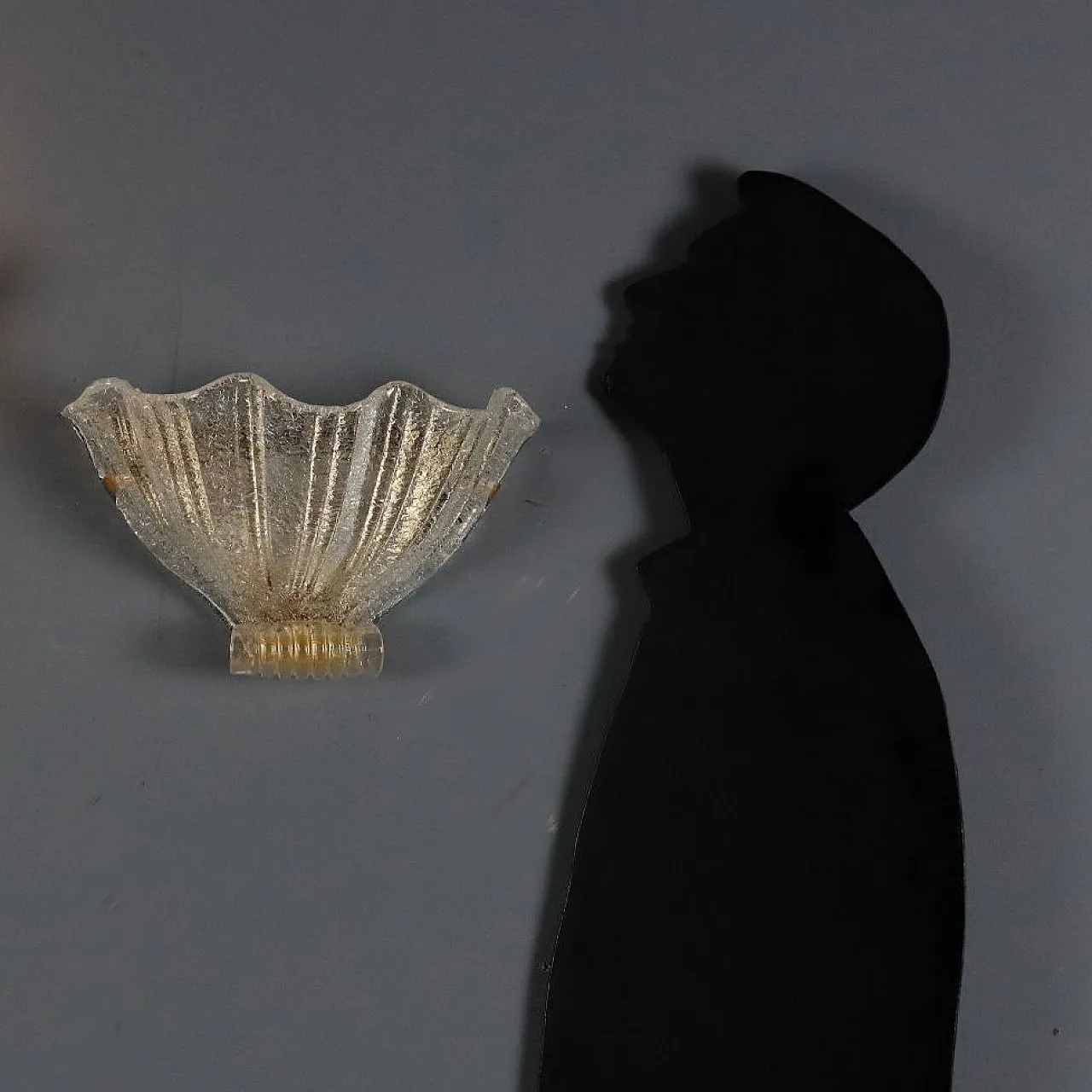 Shell shaped applique in Murano glass, 20th century 2