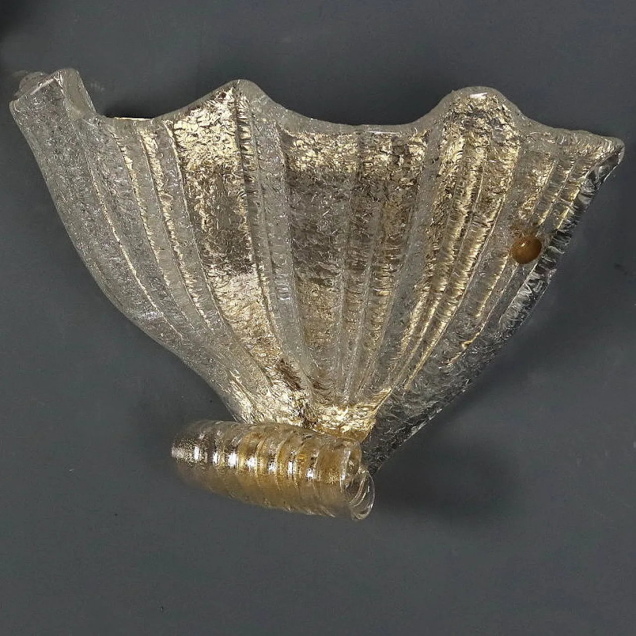 Shell shaped applique in Murano glass, 20th century 5