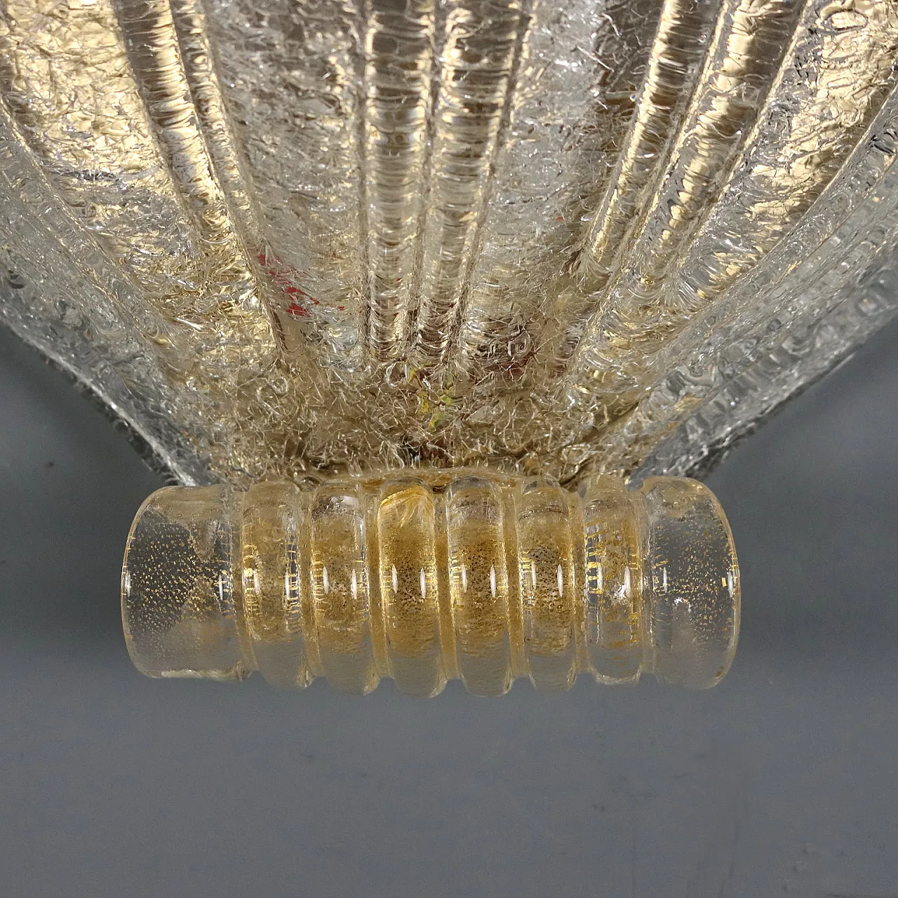 Shell shaped applique in Murano glass, 20th century 7