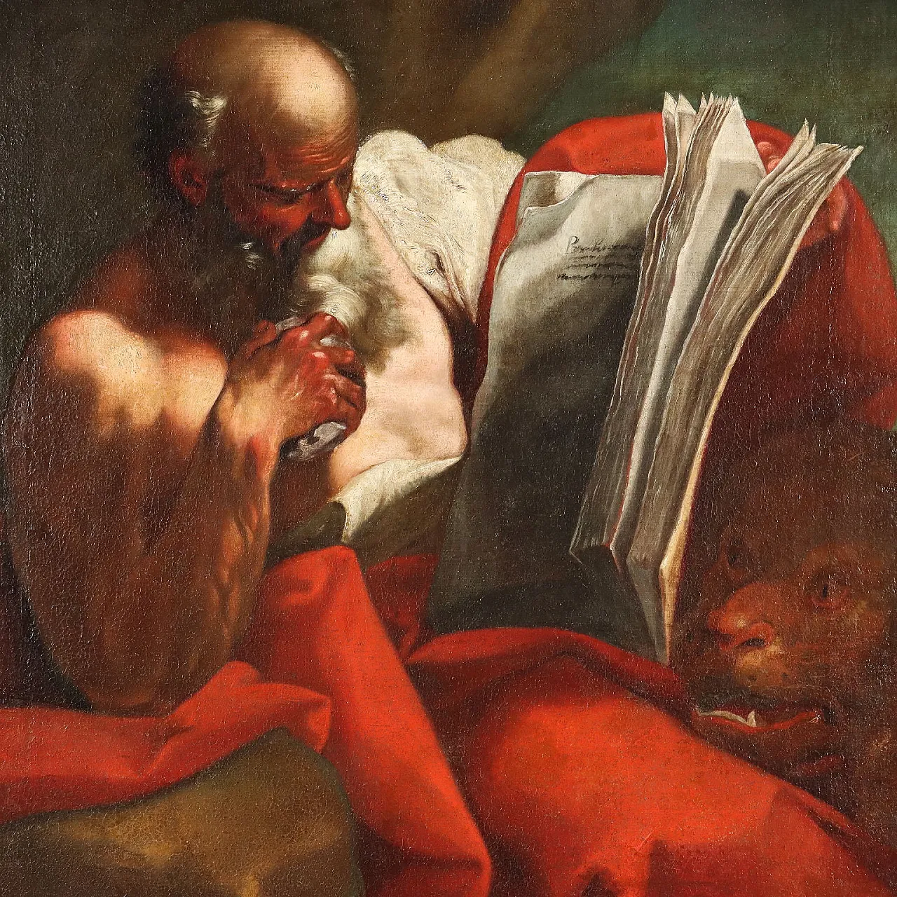St. Jerome, oil painting on canvas, 18th century 3