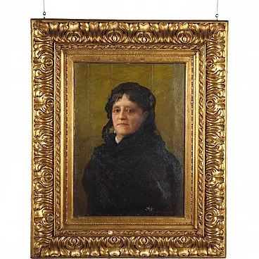 Painting by Vittorio Tessari, oil on canvas, 19th century
