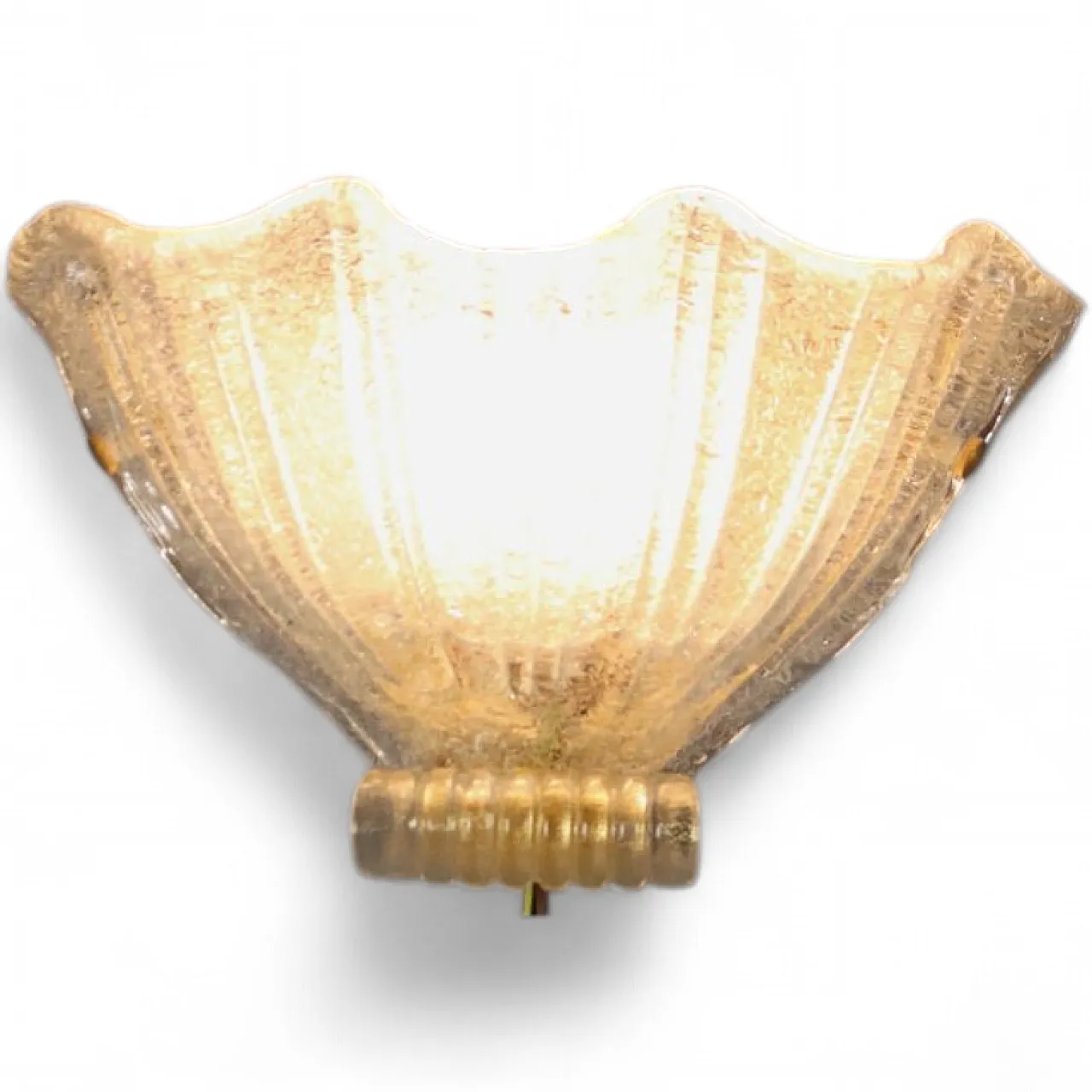 Shell shaped applique in Murano glass, 20th century 10