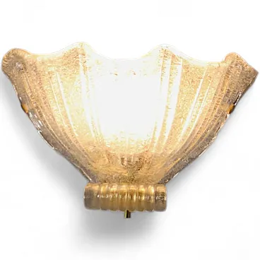 Shell shaped applique in Murano glass, 20th century