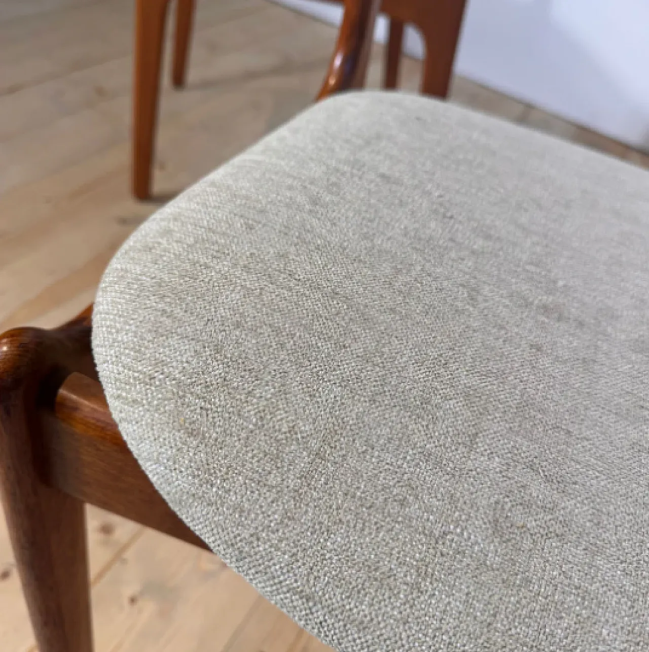 4 Erik Buch teak chairs, 1960s 3