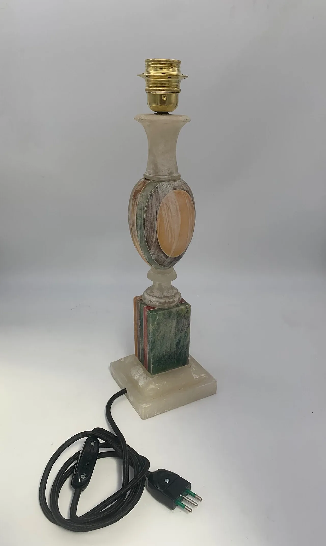Lampada da tavolo in alabastro di Volterra, anni '60 1
