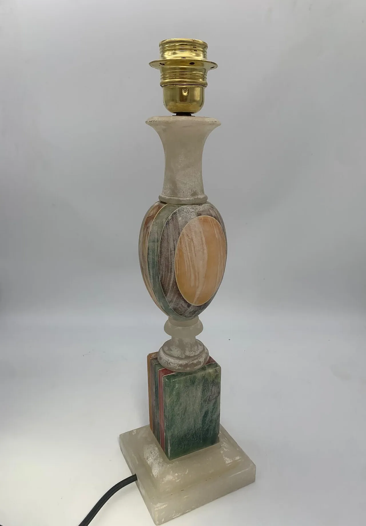 Lampada da tavolo in alabastro di Volterra, anni '60 2