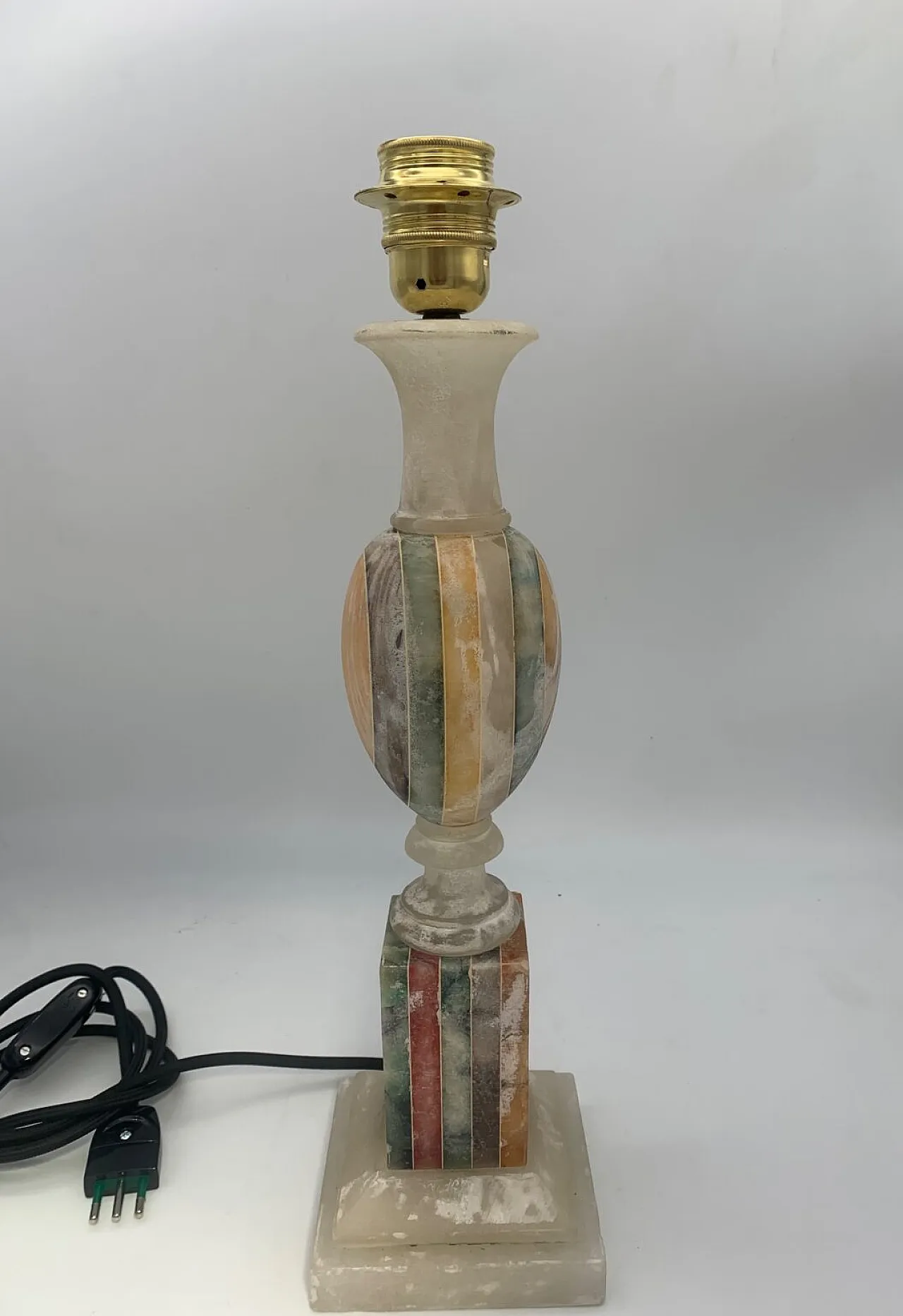 Lampada da tavolo in alabastro di Volterra, anni '60 3