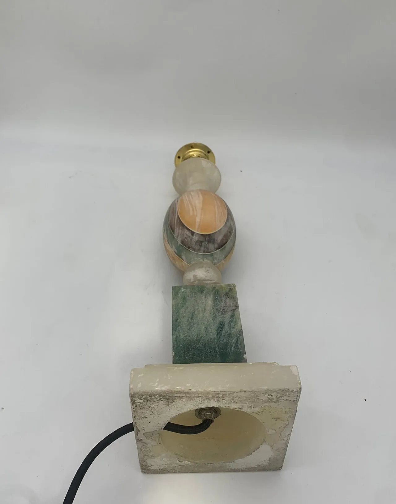 Lampada da tavolo in alabastro di Volterra, anni '60 4