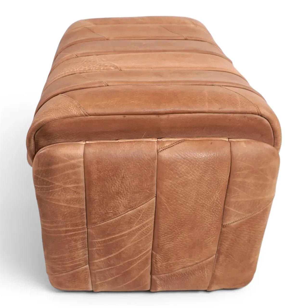 Sedia patchwork in pelle di bufalo De Sede Ds 50 con pouf, anni '70 15