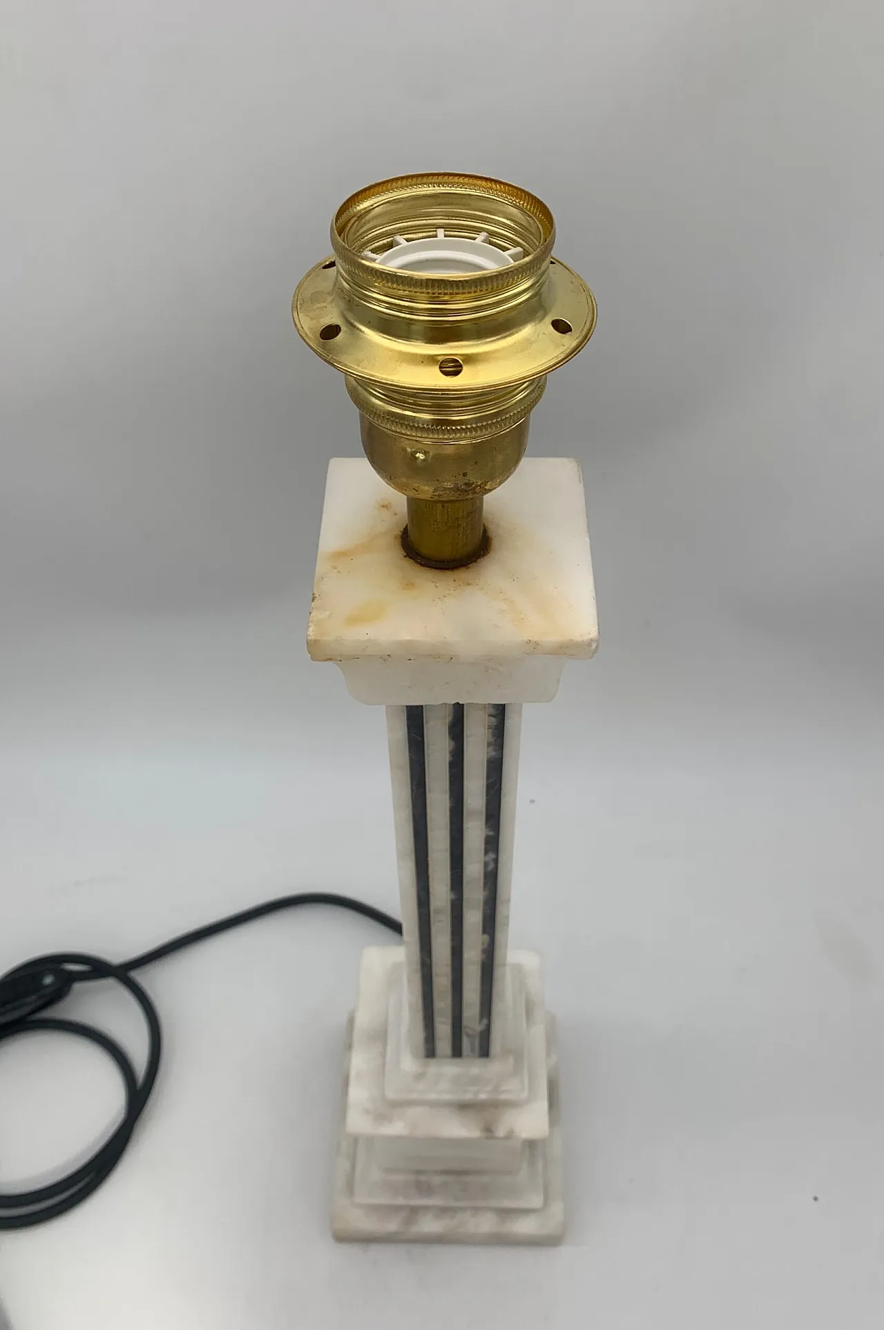 Lampada da tavolo in alabastro di Volterra, anni '60 3