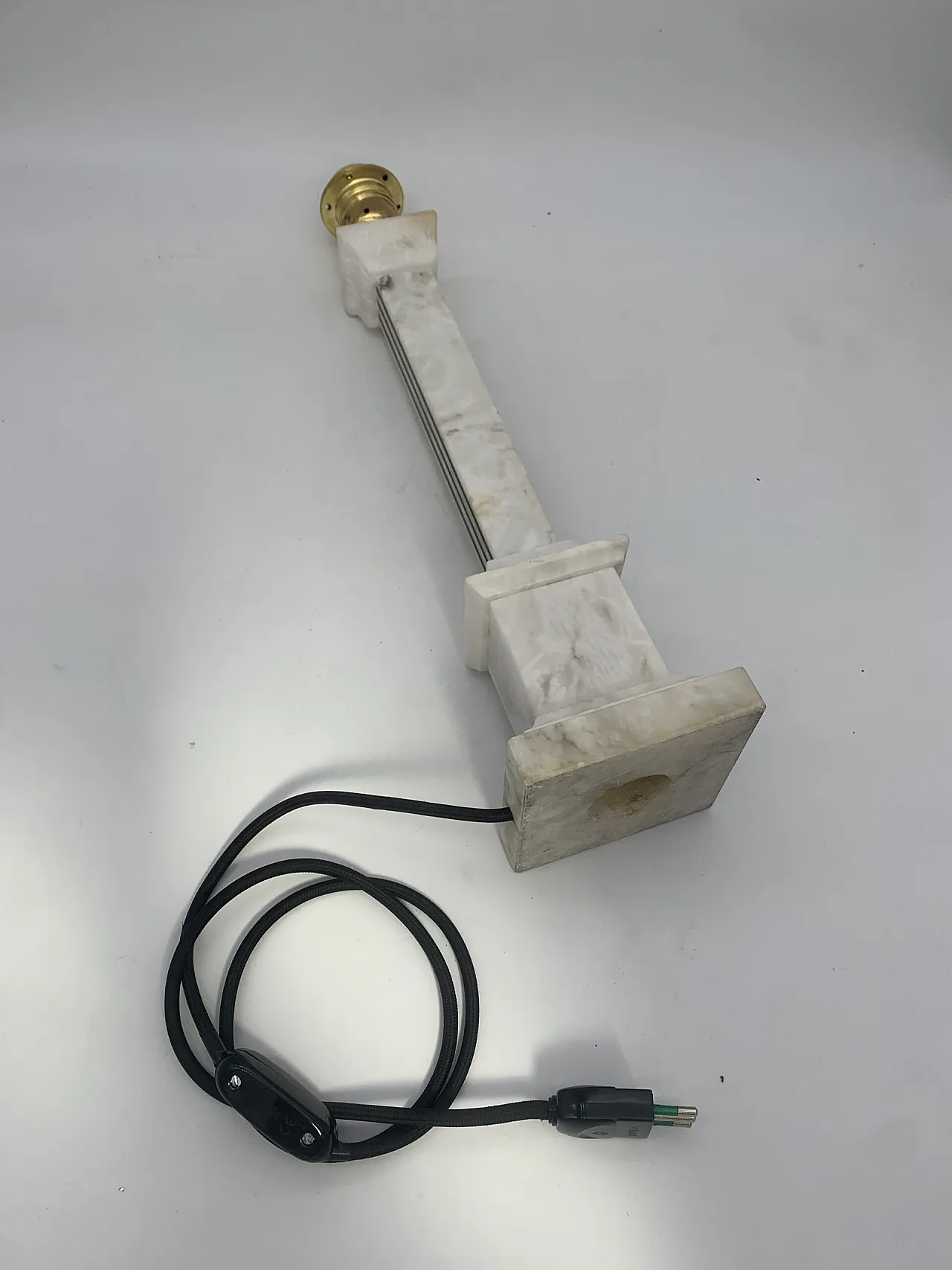 Lampada da tavolo in alabastro di Volterra, anni '60 4