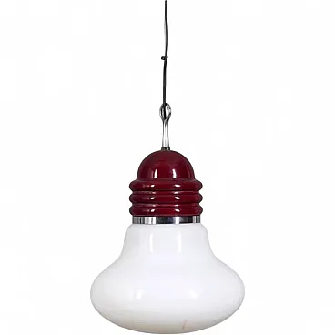 Lampada Arianna in vetro e metallo di P.Brombin per Artemide, anni '70