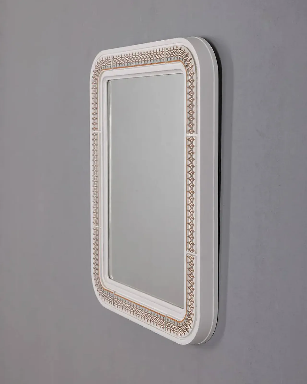 Specchio da parete in plastica con Carrara Matta, anni '70 4