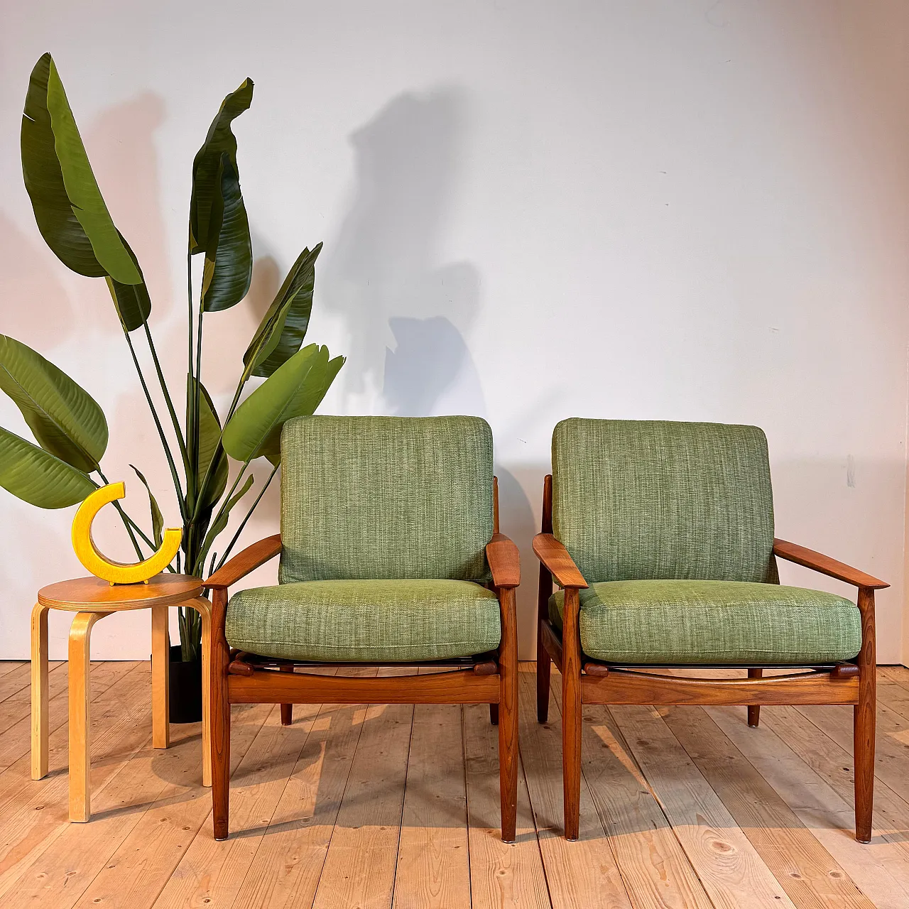 Pair of armchairs by Arne Vodder for Glostrup, 1960s 2