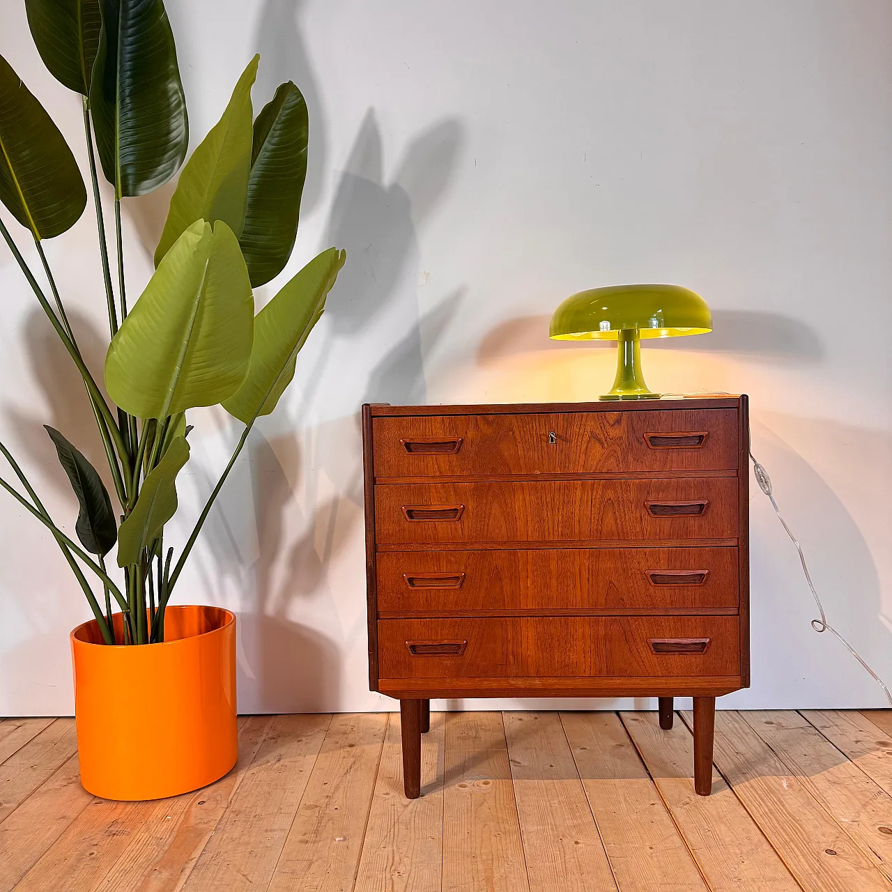 Danish Scandinavian modern teak chest of drawers, 1960s 2