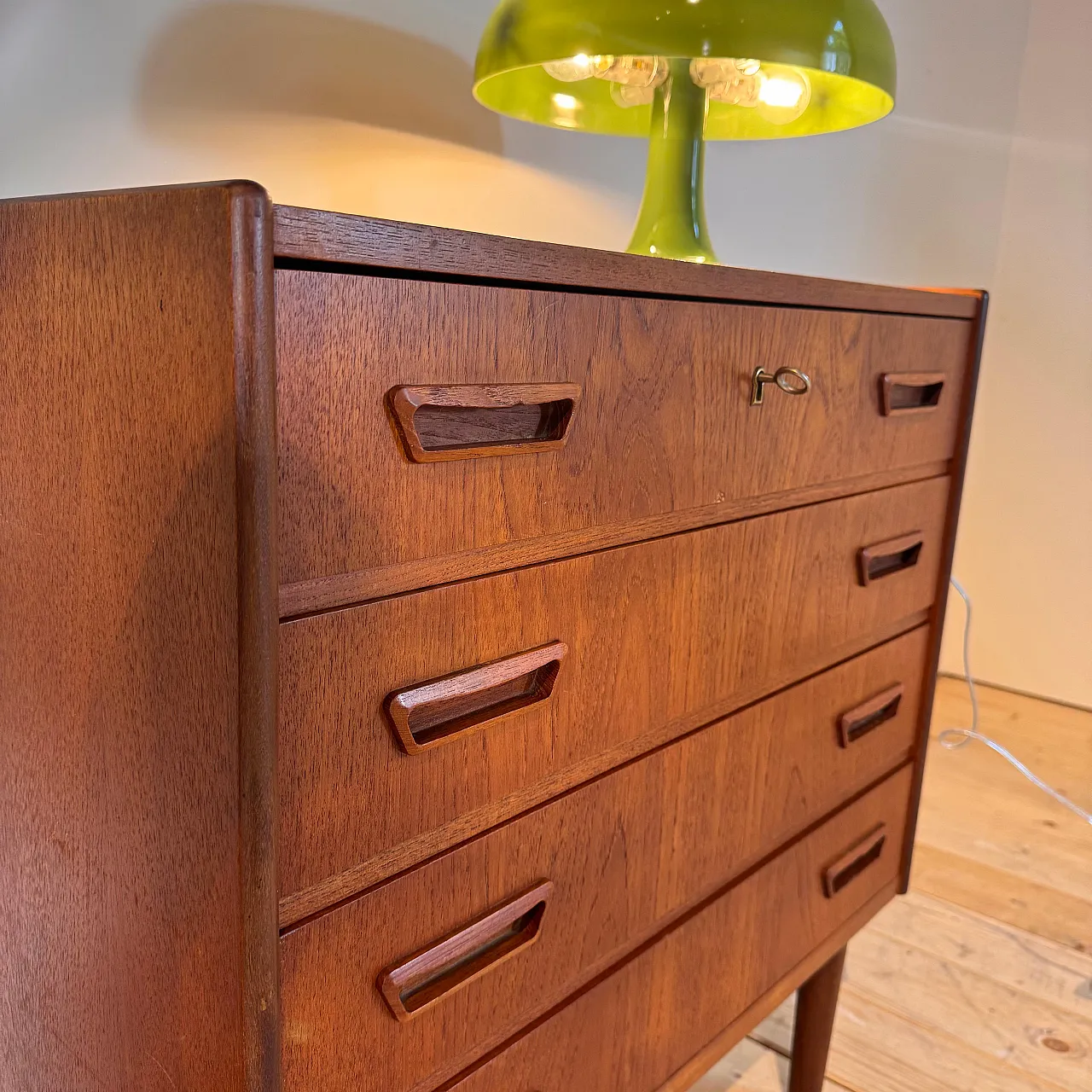 Danish Scandinavian modern teak chest of drawers, 1960s 3