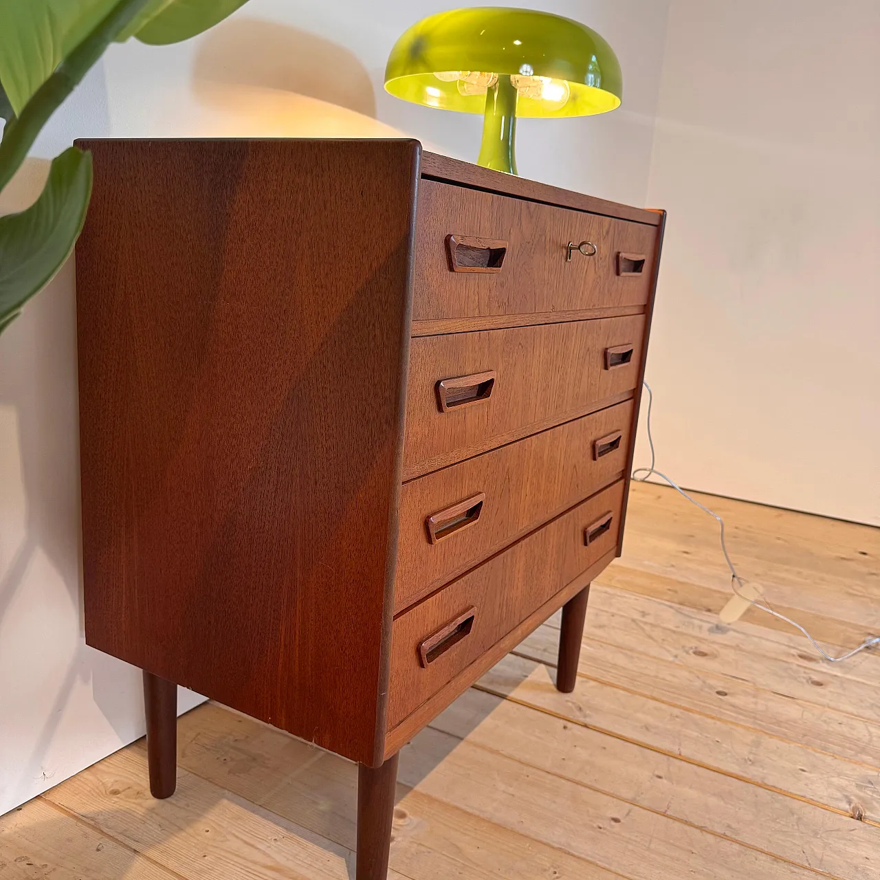 Danish Scandinavian modern teak chest of drawers, 1960s 4