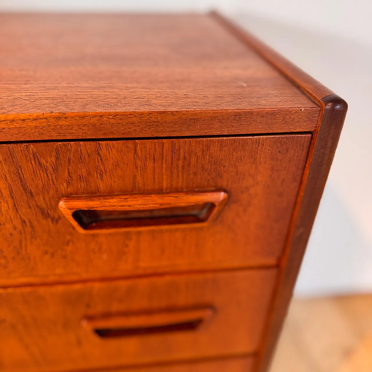 Danish Scandinavian modern teak chest of drawers, 1960s 11