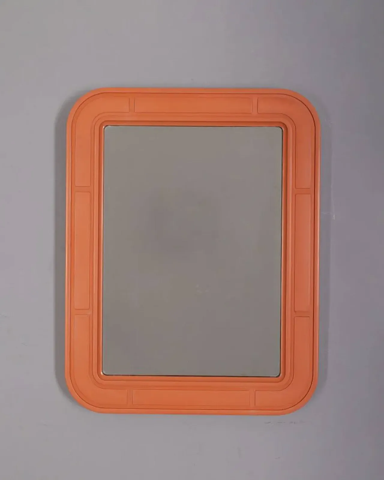 Specchio da parete arancione di Carrara Matta, anni '70 2