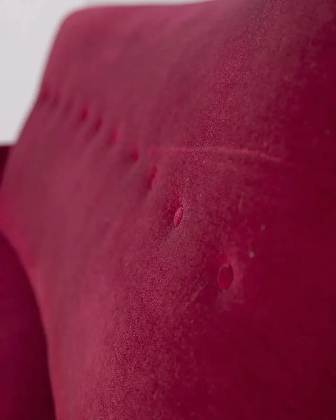 Red velvet sofa, 1950s 9