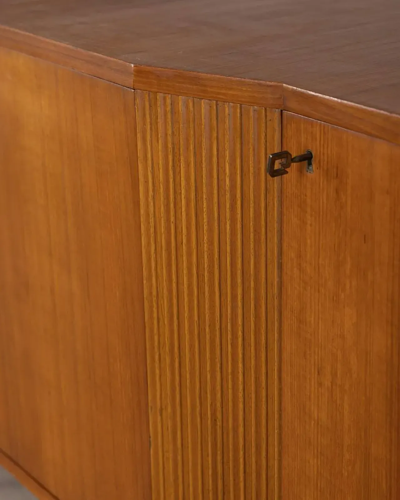 Teak sideboard with wall-mounted system, 1960s 3